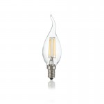 Ideal Lux - E14 Clear Candle with Tip Bulb 4W - 430 lm Ideal Lux - E14 Clear Candle with Tip Bulb 4W - 430 lm