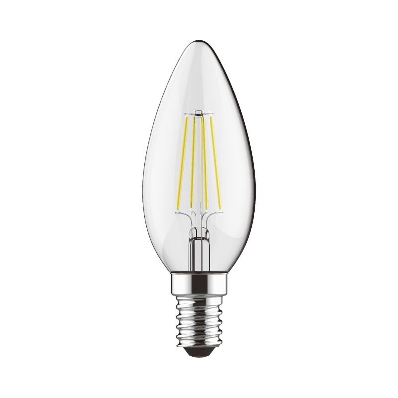 LED Bulbs - Luxram - E14 Dimmable Clear Candle Bulb 4W Luxram-1410281 - Luxram - E14 Dimmable Clear Candle Bulb 4W