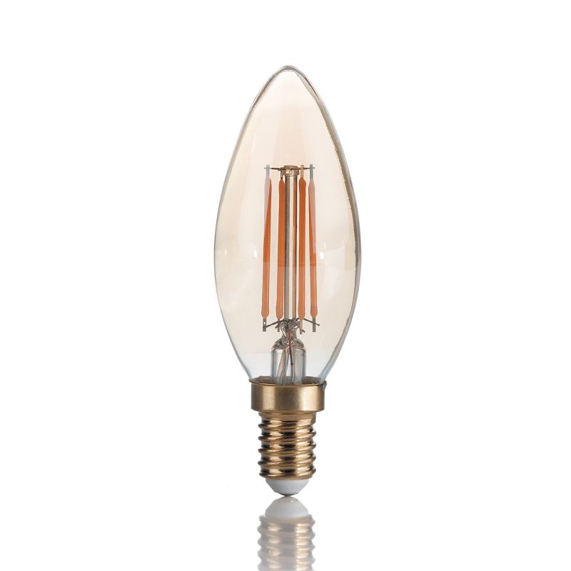 IdealLux-151649 - Ideal Lux - E14 Amber Candle Bulb 4W