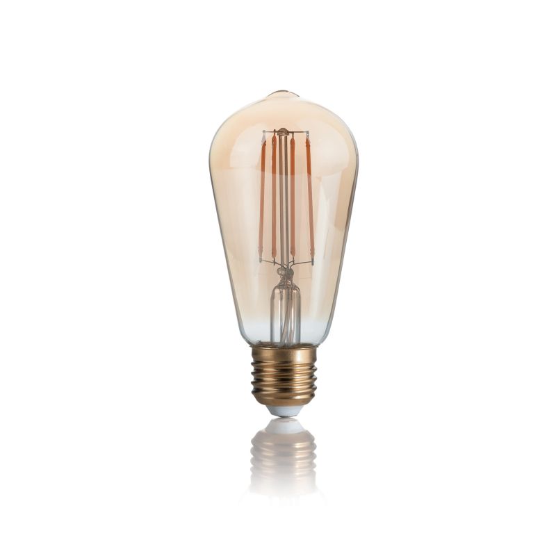 IdealLux-151694 - Ideal Lux - E27 Amber Pear Shade Bulb 4W