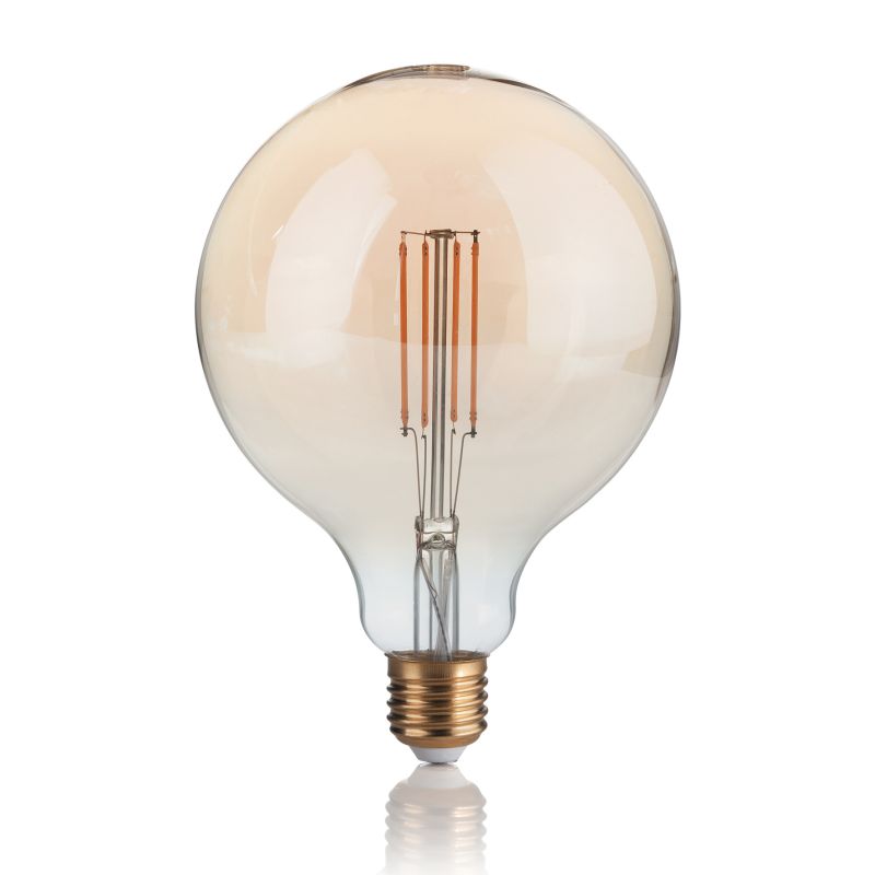 IdealLux-151724 - Ideal Lux - E27 Amber Big Globe Bulb 4W
