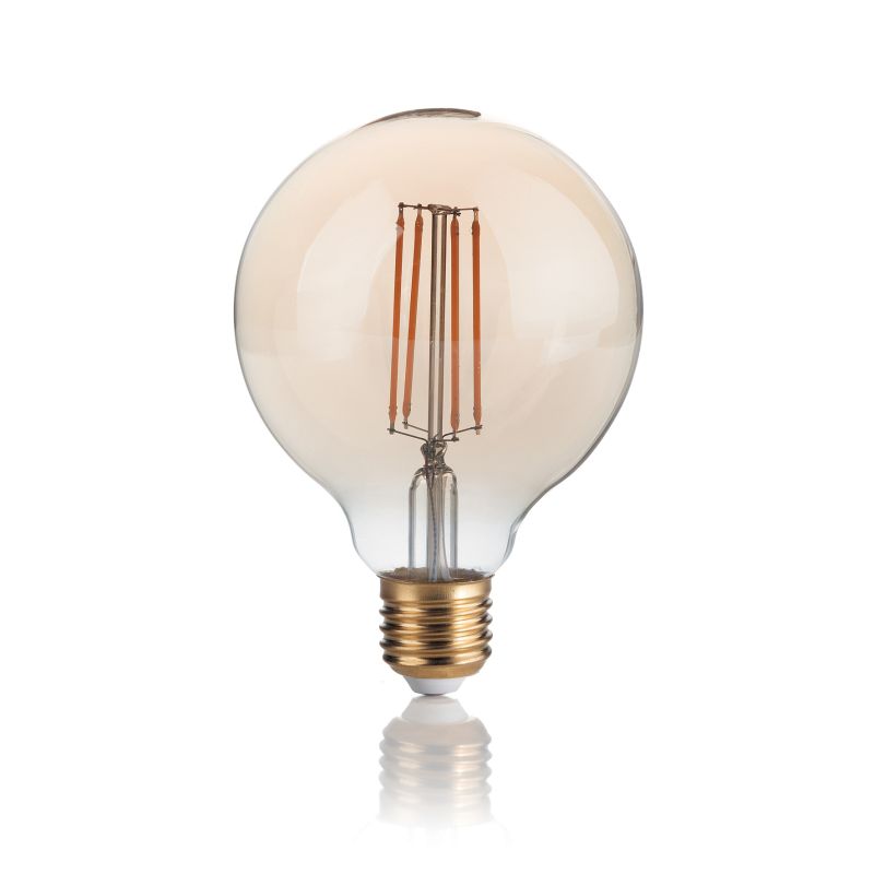 IdealLux-151717 - Ideal Lux - E27 Amber Small Globe Bulb 4W